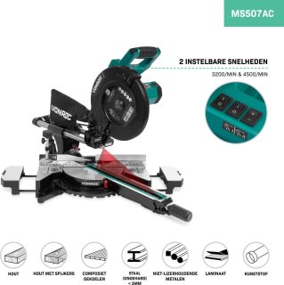 VONROC PRO kapzaag 255 mm 2200W