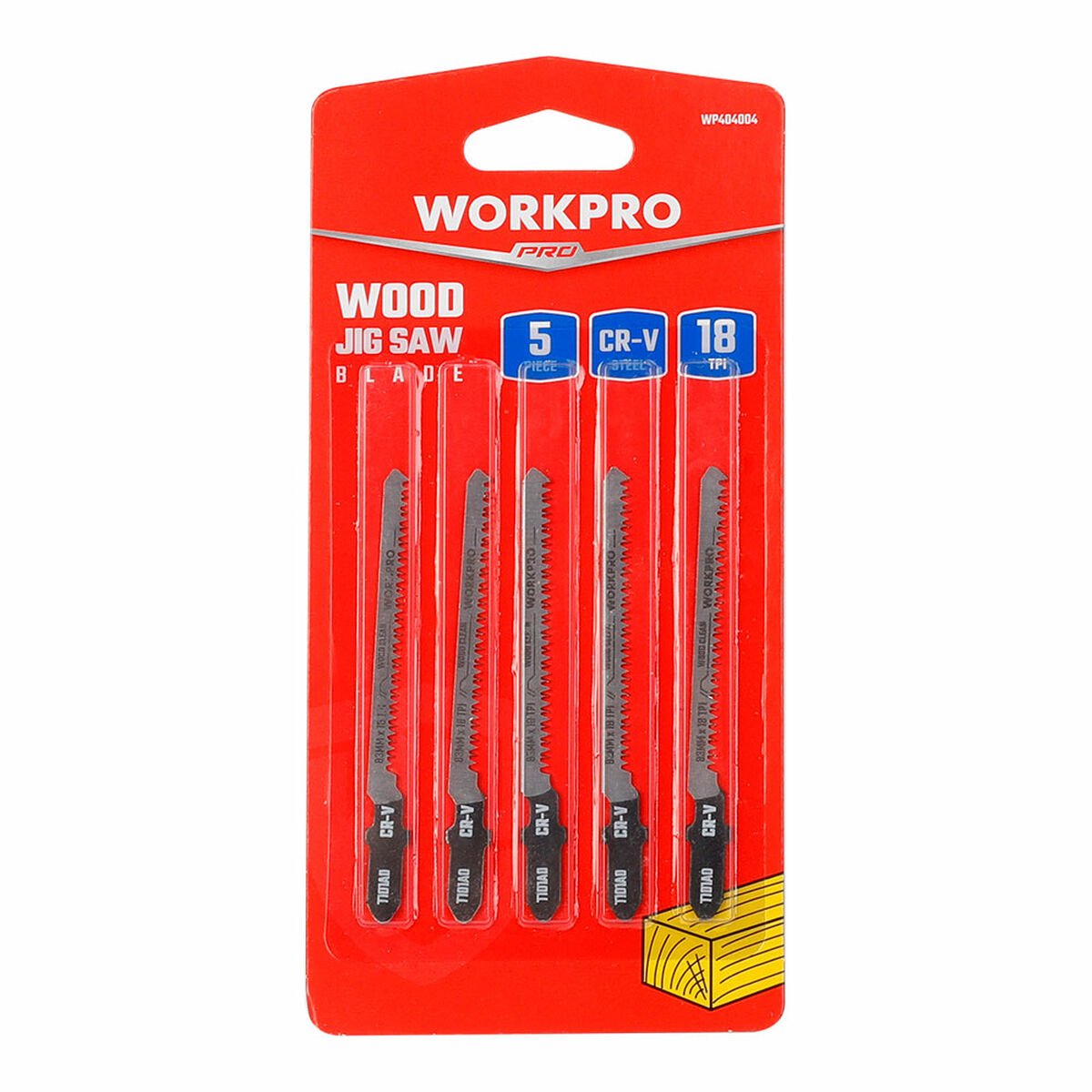 De Workpro T101A0 Zaagblad Decoupeerzaag Hout 5 stuks in één oogopslag