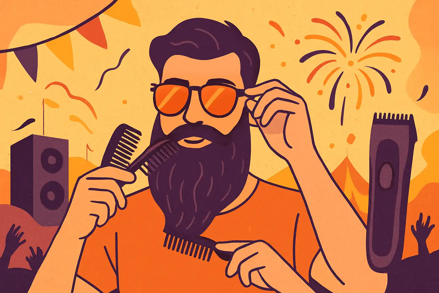 Festivalproof baard: snelle styling en touch ups voor lange dagen