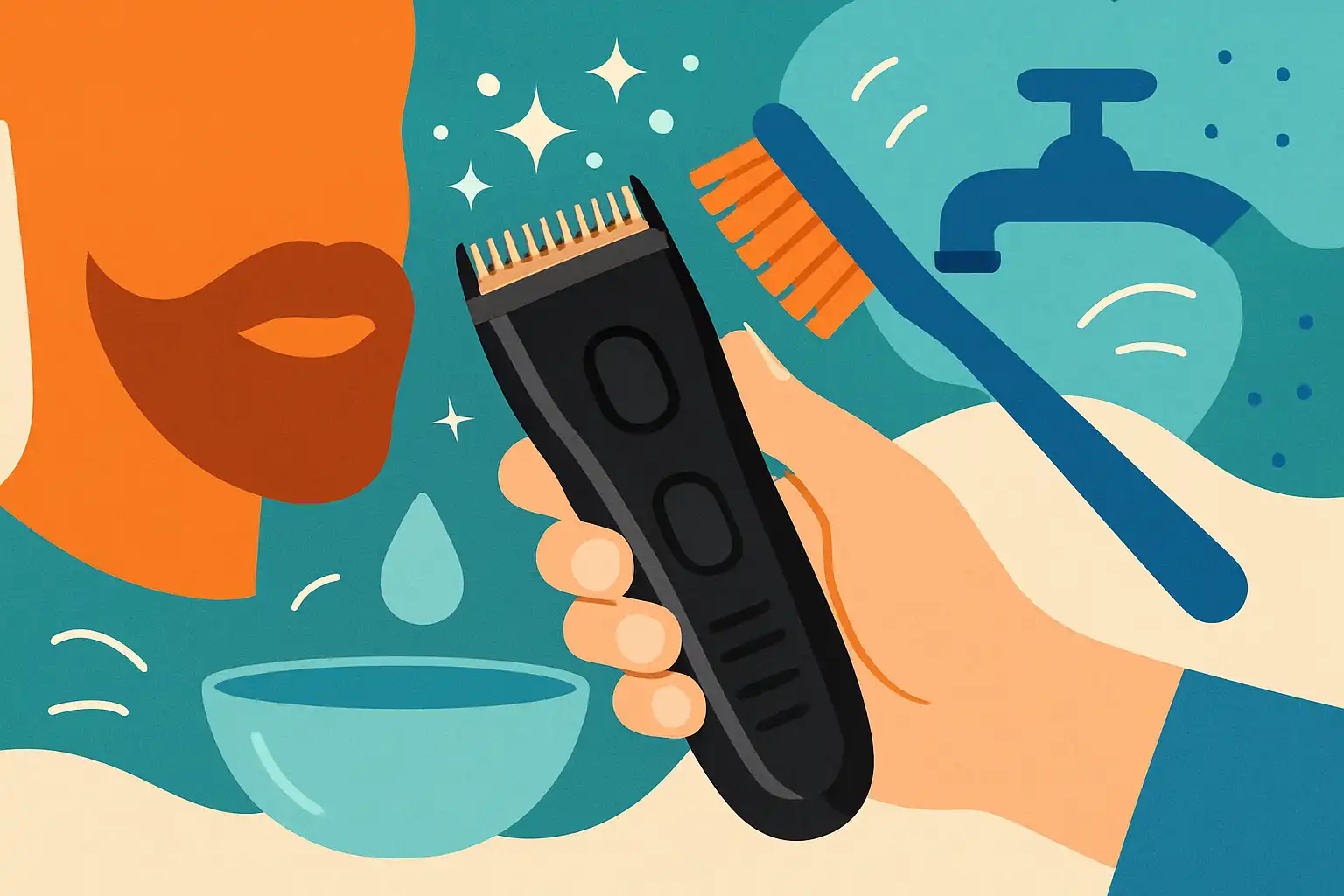 Zo maak je je baardtrimmer écht schoon: de stappen die je huid en trimmer sparen