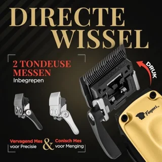 Professionele Haarclipper voor Mannen met Hoge Precisie, Borstelloze Motor en Draadloze Haar Knipset