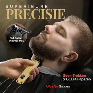 Professionele Haarclipper voor Mannen met Hoge Precisie, Borstelloze Motor en Draadloze Haar Knipset