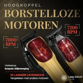 Professionele Haarclipper voor Mannen met Hoge Precisie, Borstelloze Motor en Draadloze Haar Knipset