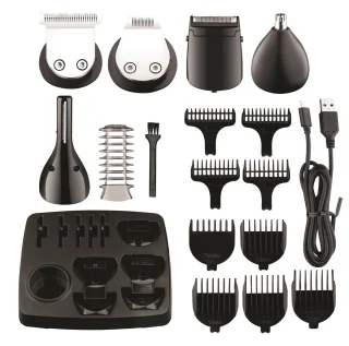 Zilan Apollon 16 in 1 – Professionele Trimmer – Shaver – Grooming Set – LED Display – Draadloos – Snelle Oplaadfunctie – Inclusief 10 Opzetkammen