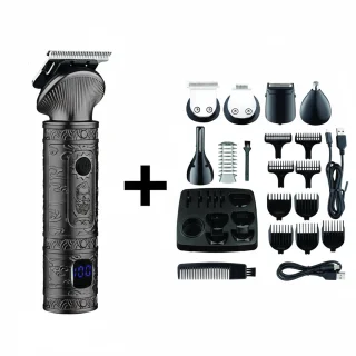 Zilan Apollon 16 in 1 – Professionele Trimmer – Shaver – Grooming Set – LED Display – Draadloos – Snelle Oplaadfunctie – Inclusief 10 Opzetkammen