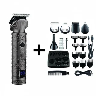 Zilan Apollon 16 in 1 – Professionele Trimmer – Shaver – Grooming Set – LED Display – Draadloos – Snelle Oplaadfunctie – Inclusief 10 Opzetkammen