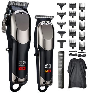 De IBETTERTEC - Professioneel Haar- en Baardtrimmer Set - Draadloos - Lange Accuduur - Voor Precisie Kapsels Fades en Baardverzorging voor Mannen en Kappers - Cadeauset voor Heren in één oogopslag