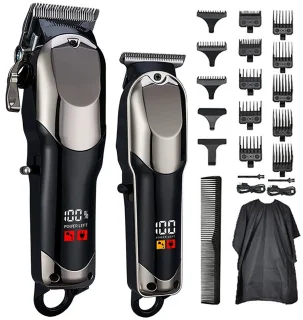 IBETTERTEC - Professioneel Haar- en Baardtrimmer Set - Draadloos - Lange Accuduur - Voor Precisie Kapsels Fades en Baardverzorging voor Mannen en Kappers - Cadeauset voor Heren