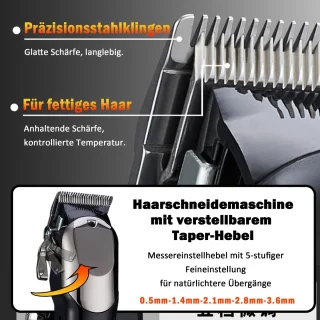 IBETTERTEC - Professioneel Haar- en Baardtrimmer Set - Draadloos - Lange Accuduur - Voor Precisie Kapsels Fades en Baardverzorging voor Mannen en Kappers - Cadeauset voor Heren