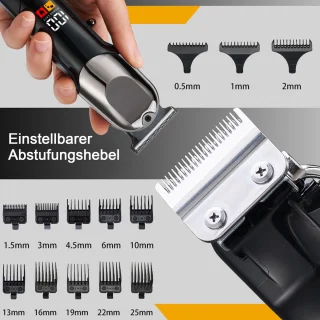 IBETTERTEC - Professioneel Haar- en Baardtrimmer Set - Draadloos - Lange Accuduur - Voor Precisie Kapsels Fades en Baardverzorging voor Mannen en Kappers - Cadeauset voor Heren