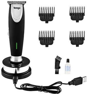 Baardtrimmer voor heren - Snoerloos, Snellader met USB, Dichtbij Trimdesign, Vintage Ontwerp