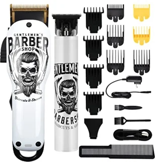Professionele Haartrimmer en Baardtrimmer voor Mannen - Draadloze en Bekabelde Haarclipper met 2000 mAh Batterij