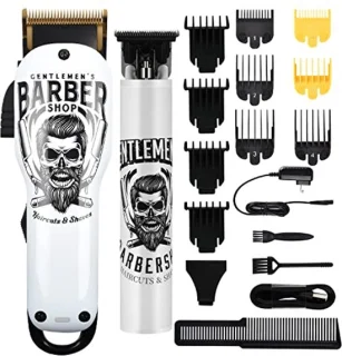 Professionele Haartrimmer en Baardtrimmer voor Mannen - Draadloze en Bekabelde Haarclipper met 2000 mAh Batterij