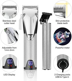 Wat vinden we goed aan de Professionele tondeuse - draadloze tondeuse - set met precisietrimmer - Led display