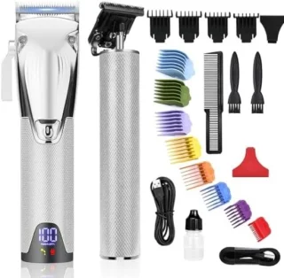 Professionele tondeuse - draadloze tondeuse - set met precisietrimmer - Led display