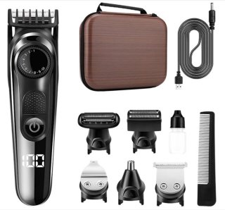 De Kraftverdia® - 5-in-1 Baardtrimmer Mannen + Travel Bag - Hair clipper -Trimmer voor Baard - Hair trimmer - Neustrimmer - Bodygroomer mannen - Multigroomer - Beste cadeaus voor mannen in één oogopslag