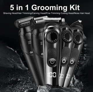 Kraftverdia® - 5-in-1 Baardtrimmer Mannen + Travel Bag - Hair clipper -Trimmer voor Baard - Hair trimmer - Neustrimmer - Bodygroomer mannen - Multigroomer - Beste cadeaus voor mannen