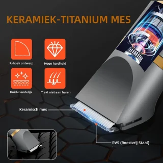 Scttomon 3-in-1 Elektrische Heren Trimmer – Baardtrimmer, Lichaamshaartrimmer & Neustrimmer – LED Display, Waterdicht, USB Oplaadbaar – Grijs