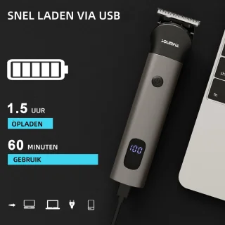 Solimpia 7-in-1 Baardtrimmer Mannen - Trimmer voor Baard en Lichaam - Incl. 6 opzetstukken - Bodygroomer Mannen - Bodytrimmer Heren - Haar trimmer - Tondeuse - 0.5-15MM - Neus en Oor - Baard Machine - Multigroomer