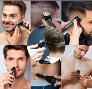 Solimpia 7-in-1 Baardtrimmer Mannen - Trimmer voor Baard en Lichaam - Incl. 6 opzetstukken - Bodygroomer Mannen - Bodytrimmer Heren - Haar trimmer - Tondeuse - 0.5-15MM - Neus en Oor - Baard Machine - Multigroomer