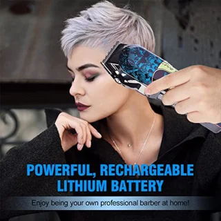 Professionele draadloze tondeuse met 10 geleidingskammen en USB-oplaadbare batterij