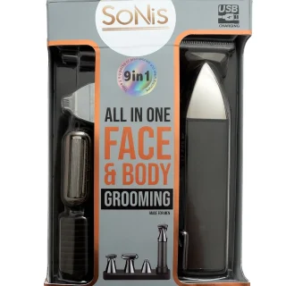SoNis 9-in-1 Baardtrimmer - Bodygroomer Mannen – Neustrimmer – Tondeuse – Scheerapparaat – Trimmer voor Baard en Lichaam