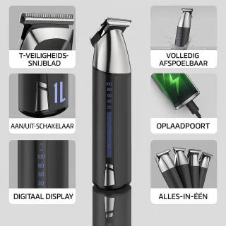 SoNis 9-in-1 Baardtrimmer - Bodygroomer Mannen – Neustrimmer – Tondeuse – Scheerapparaat – Trimmer voor Baard en Lichaam