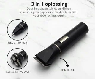 3 in 1 Premium draadloze trimmer set voor heren en dames