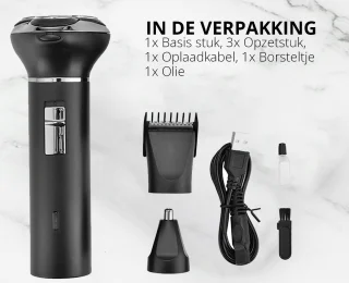 3 in 1 Premium draadloze trimmer set voor heren en dames
