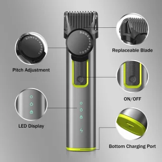 4-in-1 Baardtrimmer voor Mannen met Travel Bag