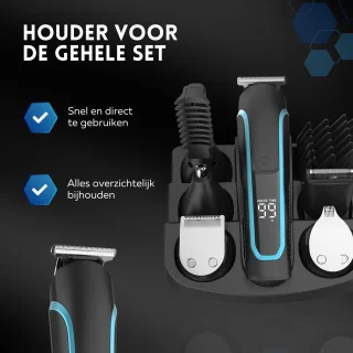 6-in-1 Baardtrimmer voor Mannen met Opzetstukken
