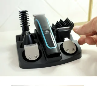 6-in-1 Baardtrimmer voor Mannen met Opzetstukken