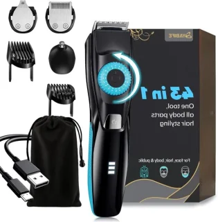 Baard- en snortrimmer zwart