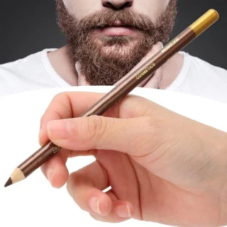 Baard pen - 18 x 1 cm - lichtbruin