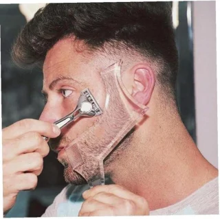 Baard vormgeven sjabloon