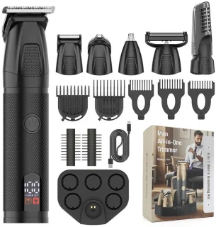 De Baardtrimmer 6-in-1 Set - Zwart in één oogopslag