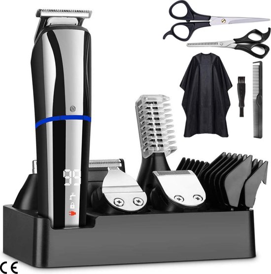 Baardtrimmer Heren 6-in-1 Set Elektrisch USB Oplaadbaar Waterdicht