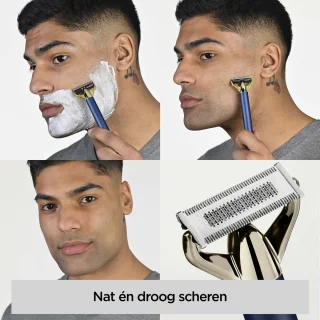 BaByliss X-Blade Super-X OT992E Scheerapparaat en Baardtrimmer Navy & Gold Edition