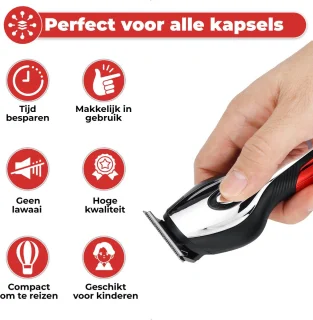BAESS 6-in-1 Baardtrimmer Rood