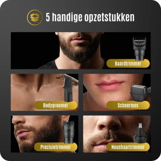 BAØRD 5-in-1 Baardtrimmer Pro Zwart