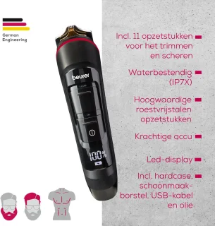 Beurer MN9X Multigroomer 11-in-1 Trimmer en Bodygroomer