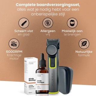 Blade Boutique 8-1 Baardtrimmer en Baardolie Set