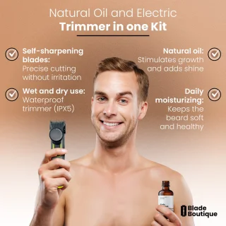 Blade Boutique 8-1 Baardtrimmer en Baardolie Set
