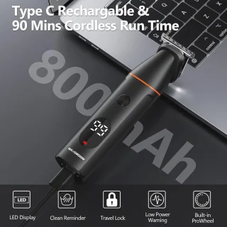 Body Hair Trimmer 4-in-1 voor Mannen USB Oplaadbaar Waterproof