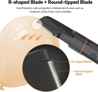 Body Hair Trimmer 4-in-1 voor Mannen USB Oplaadbaar Waterproof