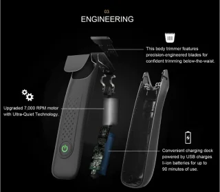 Body Hair Trimmer Waterproof Ergonomisch