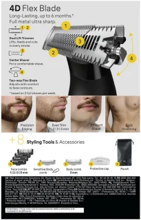Braun All-in-One Series XT5 XT5200 Scheer- en styler Grijs