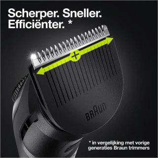 Braun BeardTrimmer 3 BT3342 baardtrimmer zwart/grijs
