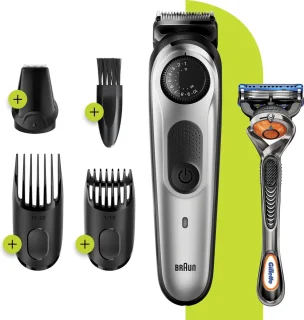 Braun BT5260 Baard- en Haartrimmer Zwart/Metaalzilver