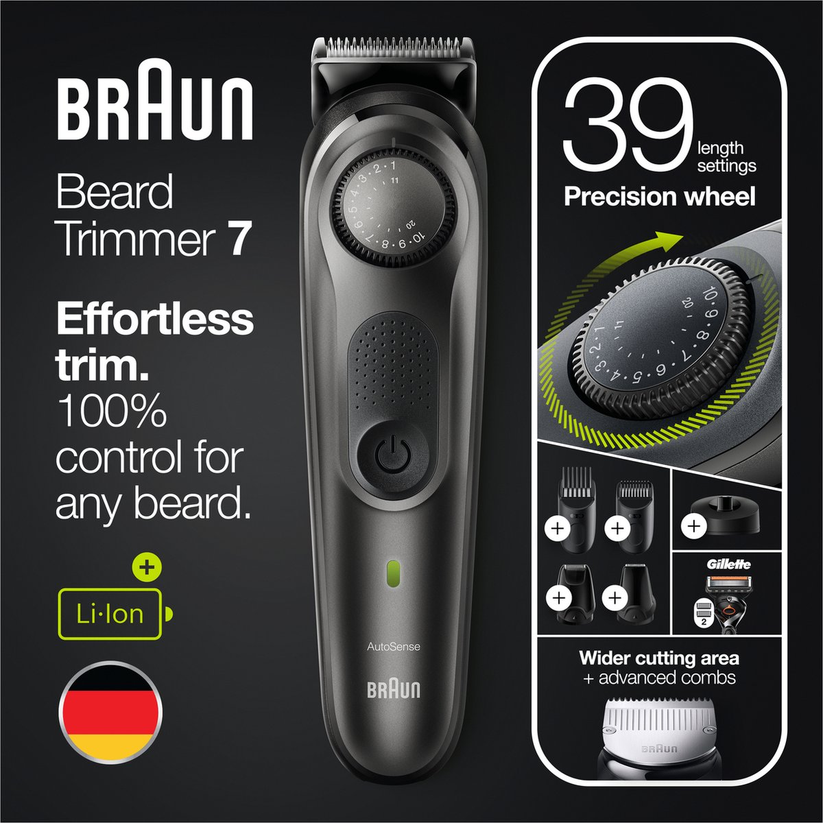 Braun BT7340 Baardtrimmer Zwart
